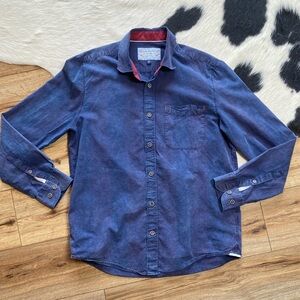 32 Bar Blues blue, long-sleeved, denim button-down shirt